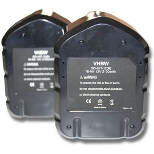 vhbw Ensemble de Batteries Hitachi - 2x 2100mAh NiMH 12V - Publicité vhbw Ensemble de Batteries Hitachi - 2x 2100mAh NiMH 12V - Publicité
