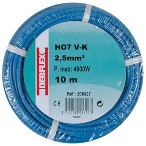 Fil souple HO7V-K - 2,5 mm² - 10 m - bleu DEBFLEX - Publicité Fil souple HO7V-K - 2,5 mm² - 10 m - bleu DEBFLEX - Publicité