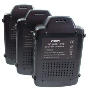 vhbw 3x Batterie pour Worx WG166.1, WG163, WG160.3 - Type de Batterie - Publicité vhbw 3x Batterie pour Worx WG166.1, WG163, WG160.3 - Type de Batterie - Publicité