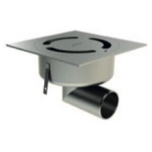 Siphon inox complet - couverture sablée - Showerdrain Eko / sortie horizontale /200x200mm ACO - Publicité Siphon inox complet - couverture sablée - Showerdrain Eko / sortie horizontale /200x200mm ACO - Publicité