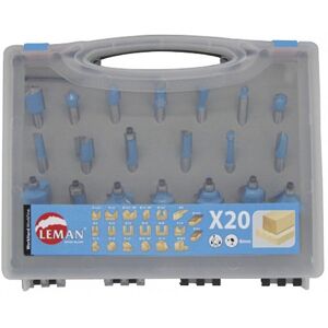 Coffret de 20 mèches de défonceuse HM Q. 8 mm - 428.700.20 - Leman - Publicité Coffret de 20 mèches de défonceuse HM Q. 8 mm - 428.700.20 - Leman - Publicité
