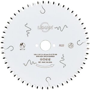LEMAN Lame de scie circulaire fine HM pour l'aluminium - LSC.964C.AL - 190 mm - 30 mm - 2.0 mm - 56 dents - Publicité LEMAN Lame de scie circulaire fine HM pour l'aluminium - LSC.964C.AL - 190 mm - 30 mm - 2.0 mm - 56 dents - Publicité