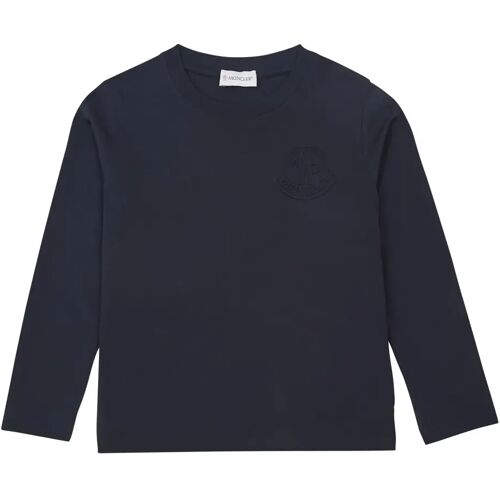 Moncler T-Shirt Manches Longues Uni Bleu marine 12 ans Image