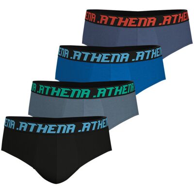 - Lot De 4 Slips Athena Coton Multicolore - Multicolore M - Publicité - Lot De 4 Slips Athena Coton Multicolore - Multicolore M - Publicité