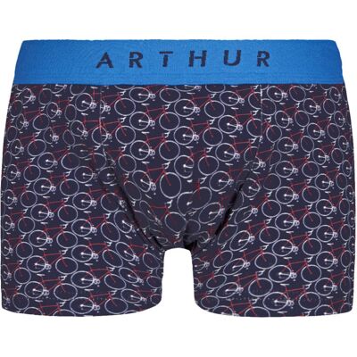 Arthur - Boxer Arthur En Coton Stretch Bleu Marine à Motifs - Bleu S - Publicité Arthur - Boxer Arthur En Coton Stretch Bleu Marine à Motifs - Bleu S - Publicité