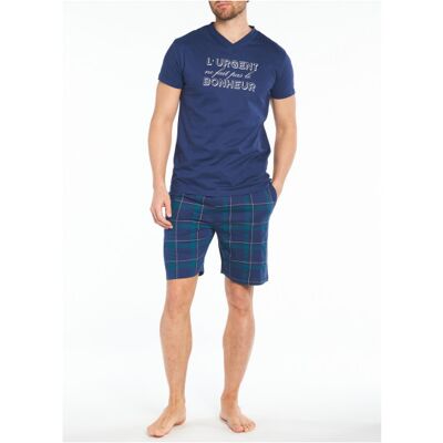 Arthur - Pyjama Court Arthur Coton Bleu Marine - Bleu S - Publicité Arthur - Pyjama Court Arthur Coton Bleu Marine - Bleu S - Publicité