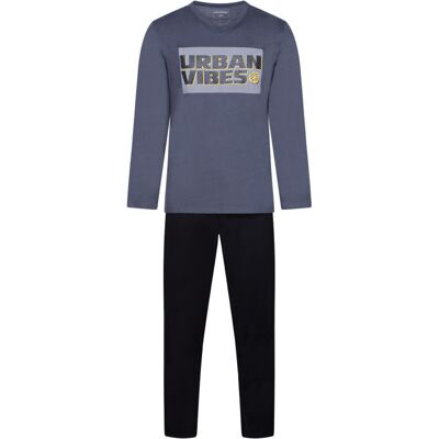 - Pyjama Long Athena En Coton Noir Et Gris Anthracite - Gris 2XL - Publicité - Pyjama Long Athena En Coton Noir Et Gris Anthracite - Gris 2XL - Publicité