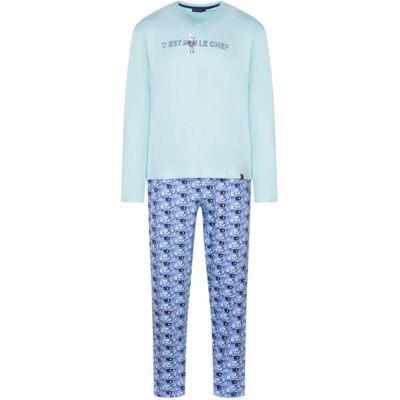 Arthur - Pyjama Bleu à Motifs En Coton - Bleu S - Publicité Arthur - Pyjama Bleu à Motifs En Coton - Bleu S - Publicité