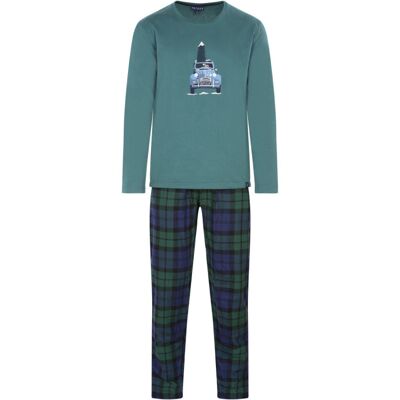 Arthur - Pyjama Long Arthur Coton Régular Avec Manches Longues Et Col Rond Vert Vichy - Vert S - Publicité Arthur - Pyjama Long Arthur Coton Régular Avec Manches Longues Et Col Rond Vert Vichy - Vert S - Publicité