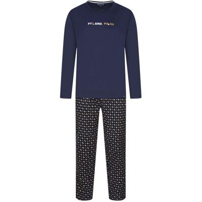 Arthur - Pyjama Long En Coton Avec T-shirt Uni Et Pantalon Imprimé De Lama Bicolore - Marine M - Publicité Arthur - Pyjama Long En Coton Avec T-shirt Uni Et Pantalon Imprimé De Lama Bicolore - Marine M - Publicité