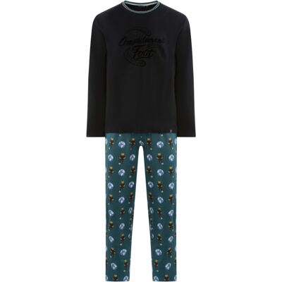 Arthur - Pyjama Long Arthur Encoton Biologique Fermée Avec Manches Longues Et Col Rond Noir Et Vert - Noir XL - Publicité Arthur - Pyjama Long Arthur Encoton Biologique Fermée Avec Manches Longues Et Col Rond Noir Et Vert - Noir XL - Publicité