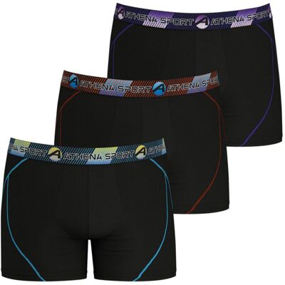 - Boxers Athena Noirs, Lot De 3 - Noirs XL - Publicité - Boxers Athena Noirs, Lot De 3 - Noirs XL - Publicité