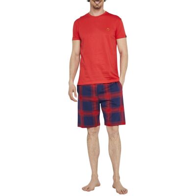 Arthur - Pyjama Court Arthur Coton Avec Manches Courtes Et Col Rond Rouge Carreaux - Rouge L - Publicité Arthur - Pyjama Court Arthur Coton Avec Manches Courtes Et Col Rond Rouge Carreaux - Rouge L - Publicité