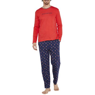 Arthur - Pyjama Long Arthur Coton Avec Manches Longues Et Col Rond Rouge - Rouge XL - Publicité Arthur - Pyjama Long Arthur Coton Avec Manches Longues Et Col Rond Rouge - Rouge XL - Publicité