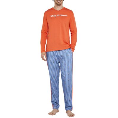 Arthur - Pyjama Long Arthur Coton Avec Manches Longues Et Col V Orange - Orange M - Publicité Arthur - Pyjama Long Arthur Coton Avec Manches Longues Et Col V Orange - Orange M - Publicité