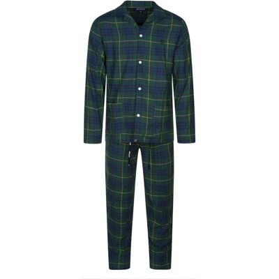 Arthur - Pyjama Long Arthur Coton Avec Manches Longues Et Col Français Sapin Tartan - Sapin L - Publicité Arthur - Pyjama Long Arthur Coton Avec Manches Longues Et Col Français Sapin Tartan - Sapin L - Publicité