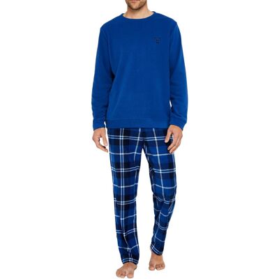 Arthur - Pyjama Long Arthur Avec Manches Longues Et Col Rond Bleu à Carreaux - Bleu M - Publicité Arthur - Pyjama Long Arthur Avec Manches Longues Et Col Rond Bleu à Carreaux - Bleu M - Publicité