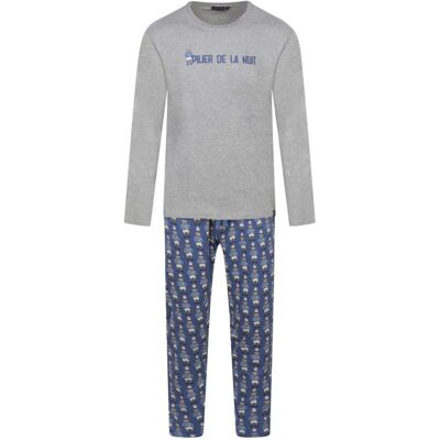 Arthur - Pyjama Long En Coton Gris Imprimé Ours Avec Une Coupe Droite Et Un Col Rond - Gris M - Publicité Arthur - Pyjama Long En Coton Gris Imprimé Ours Avec Une Coupe Droite Et Un Col Rond - Gris M - Publicité