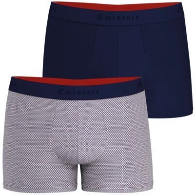 EMINENCE - Lot De 2 Boxers En Coton Multicolores à Imprimé Et Une Coupe Fermée - Multicolore XL - Publicité EMINENCE - Lot De 2 Boxers En Coton Multicolores à Imprimé Et Une Coupe Fermée - Multicolore XL - Publicité