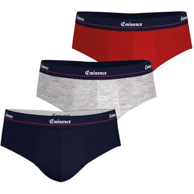 EMINENCE - Lot De 3 Slips En Coton Multicolores Unis Avec Une Coupe Fermée - Multicolore M - Publicité EMINENCE - Lot De 3 Slips En Coton Multicolores Unis Avec Une Coupe Fermée - Multicolore M - Publicité