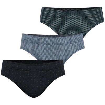 EMINENCE - Lot De 3 Slips En Coton Tricolore à Motifs Taille Basse à Taille élastiquée - Multicolore 2XL - Publicité EMINENCE - Lot De 3 Slips En Coton Tricolore à Motifs Taille Basse à Taille élastiquée - Multicolore 2XL - Publicité