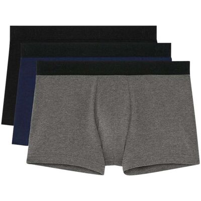 Hom - Lot De 3 Boxers Multicolores En Coton à Coupe Classique Avec Logos Noirs - Multicolore M - Publicité Hom - Lot De 3 Boxers Multicolores En Coton à Coupe Classique Avec Logos Noirs - Multicolore M - Publicité