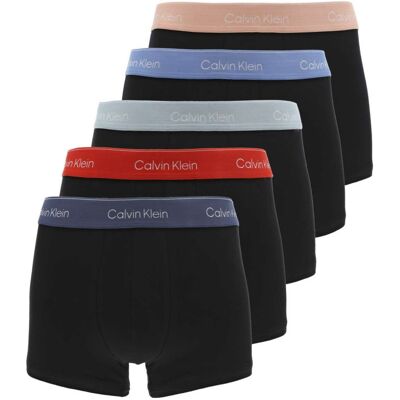 Calvin Klein Jeans - Lot De 5 Boxer Classique En Coton Noir Uni Avec Une Coupe Fermée - Noir S - Publicité Calvin Klein Jeans - Lot De 5 Boxer Classique En Coton Noir Uni Avec Une Coupe Fermée - Noir S - Publicité