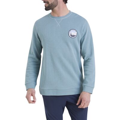 - Pyjama Athena Coton Avec Manches Longues Et Col Rond Marine Et Bleu Clair - Marine Et Bleu Clair XL - Publicité - Pyjama Athena Coton Avec Manches Longues Et Col Rond Marine Et Bleu Clair - Marine Et Bleu Clair XL - Publicité