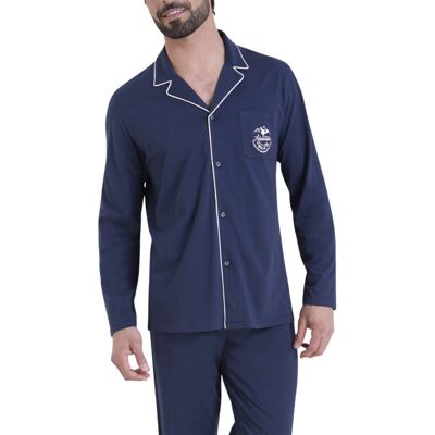 - Pyjama Athena Coton Avec Manches Longues Et Col Tailleur Marine - Marine 3XL - Publicité - Pyjama Athena Coton Avec Manches Longues Et Col Tailleur Marine - Marine 3XL - Publicité