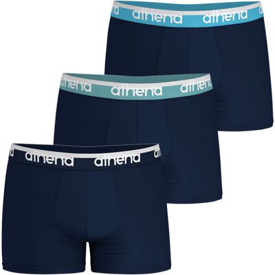 - Lot De 3 Boxers Athena Coton Bleus - Bleus L - Publicité - Lot De 3 Boxers Athena Coton Bleus - Bleus L - Publicité