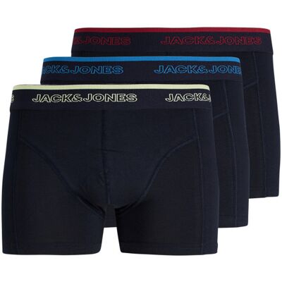 Jack & Jones - Lot De 3 Boxers En Coton Biologique Marine Pourvus D'une Taille élastiquée - Bleu Foncé L - Publicité Jack & Jones - Lot De 3 Boxers En Coton Biologique Marine Pourvus D'une Taille élastiquée - Bleu Foncé L - Publicité