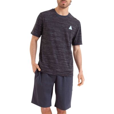 - Pyjama Court Athena En Coton Avec Manches Courtes Et Col Rond Anthracite Chiné - Anthracite M - Publicité - Pyjama Court Athena En Coton Avec Manches Courtes Et Col Rond Anthracite Chiné - Anthracite M - Publicité