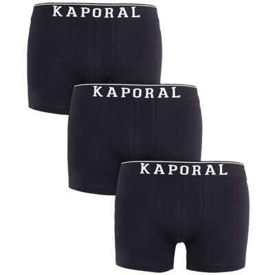 Kaporal - Lot De 3 Boxers Noirs En Coton Unis Avec Ceinture élastiquée Noire - Noir S - Publicité Kaporal - Lot De 3 Boxers Noirs En Coton Unis Avec Ceinture élastiquée Noire - Noir S - Publicité
