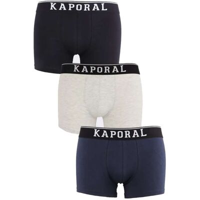 Kaporal - Lot De 3 Boxers Multicolores En Coton Unis Avec Tailles élastiquées Et Marque - Multicolore S - Publicité Kaporal - Lot De 3 Boxers Multicolores En Coton Unis Avec Tailles élastiquées Et Marque - Multicolore S - Publicité