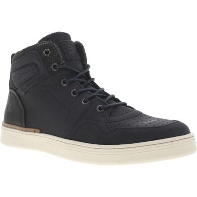 Bullboxer - Baskets Bullboxer En Cuir Noir Avec Patch Mircoperforé Sur La Tige - Bleu 40 - Publicité Bullboxer - Baskets Bullboxer En Cuir Noir Avec Patch Mircoperforé Sur La Tige - Bleu 40 - Publicité
