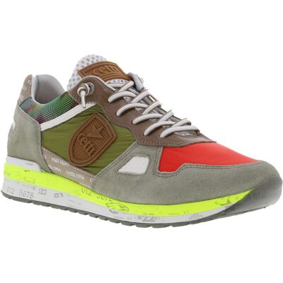 Cetti - Baskets Basses Cetti En Cuir Vert Et Taupe - Vert 44 - Publicité Cetti - Baskets Basses Cetti En Cuir Vert Et Taupe - Vert 44 - Publicité