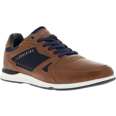 Redskins - Baskets Basses Redskins En Cuir Cognac à Lacets Plats - Cognac 42 - Publicité Redskins - Baskets Basses Redskins En Cuir Cognac à Lacets Plats - Cognac 42 - Publicité