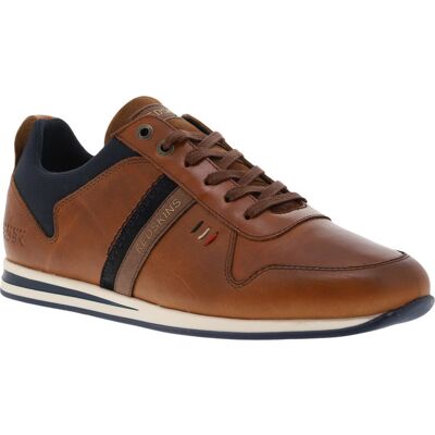 Redskins - Baskets Basses Redskins En Cuir Brun Cognac à Lacets Enduis - Cognac 40 - Publicité Redskins - Baskets Basses Redskins En Cuir Brun Cognac à Lacets Enduis - Cognac 40 - Publicité