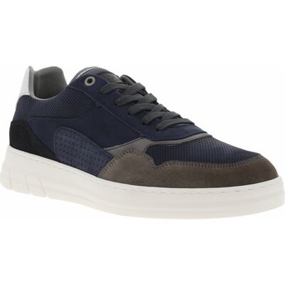 Bullboxer - Sneakers Bullboxer(h) En Cuir Bleu Marine Et à Lacets Plats - Bleu Marine 40 - Publicité Bullboxer - Sneakers Bullboxer(h) En Cuir Bleu Marine Et à Lacets Plats - Bleu Marine 40 - Publicité