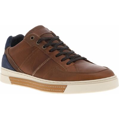 Bullboxer - Sneakers Bullboxer En Cuir Patiné Marron à Semelle Vulcanisée Et Lacets Plats - Marron 40 - Publicité Bullboxer - Sneakers Bullboxer En Cuir Patiné Marron à Semelle Vulcanisée Et Lacets Plats - Marron 40 - Publicité