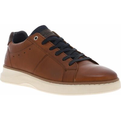 Bullboxer - Sneakers Bullboxer En Cuir Lisse Marron à Soufflet Aspect Jean Et Lacets Plats - Marron 41 - Publicité Bullboxer - Sneakers Bullboxer En Cuir Lisse Marron à Soufflet Aspect Jean Et Lacets Plats - Marron 41 - Publicité
