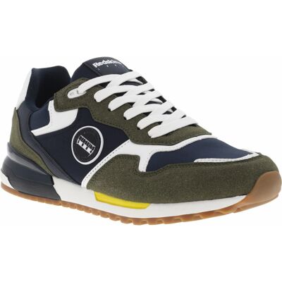 Redskins - Baskets Basses Redskins Divers Textures Kaki Et Bleu à Talon Renforcé - Kaki 40 - Publicité Redskins - Baskets Basses Redskins Divers Textures Kaki Et Bleu à Talon Renforcé - Kaki 40 - Publicité