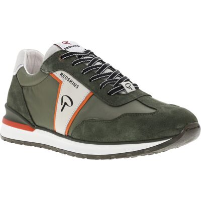 Redskins - Baskets Basses Redskins En Cuir Nubuck Kaki Et à Lacets Plats - Kaki 44 - Publicité Redskins - Baskets Basses Redskins En Cuir Nubuck Kaki Et à Lacets Plats - Kaki 44 - Publicité