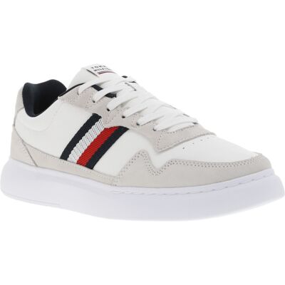 - Baskets Tommy Hilfiger Blanches Et à Lacets Plats - Blanches 40 - Publicité - Baskets Tommy Hilfiger Blanches Et à Lacets Plats - Blanches 40 - Publicité