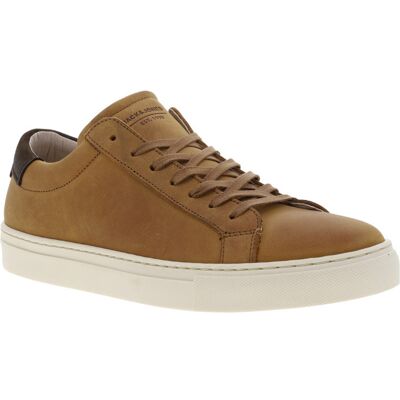 Jack & Jones - Baskets Jack & Jones En Cuir Cognac Et à Lacets Plats - Cognac 41 - Publicité Jack & Jones - Baskets Jack & Jones En Cuir Cognac Et à Lacets Plats - Cognac 41 - Publicité