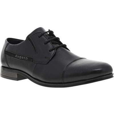 Bugatti - Derbies Bugatti En Cuir Noir à Talon Décroché Bas Et à Lacets Ronds Noirs - Noires 46 - Publicité Bugatti - Derbies Bugatti En Cuir Noir à Talon Décroché Bas Et à Lacets Ronds Noirs - Noires 46 - Publicité