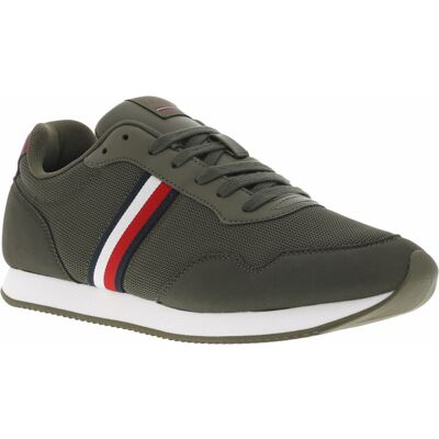 - Baskets Tommy Hilfiger Kaki Et à Lacets - Kaki 41 - Publicité - Baskets Tommy Hilfiger Kaki Et à Lacets - Kaki 41 - Publicité