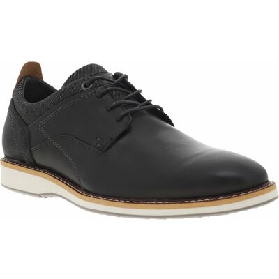 Bullboxer - Derbies Bullboxer(h) En Cuir Noires à Semelle Plate Et à Lacets Ronds Bleus - Noires 40 - Publicité Bullboxer - Derbies Bullboxer(h) En Cuir Noires à Semelle Plate Et à Lacets Ronds Bleus - Noires 40 - Publicité