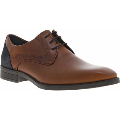 Bullboxer - Derbies Bullboxer(h) En Cuir Marron à Talon Décroché Bas Et à Lacets Ronds Bleus - Cognac 40 - Publicité Bullboxer - Derbies Bullboxer(h) En Cuir Marron à Talon Décroché Bas Et à Lacets Ronds Bleus - Cognac 40 - Publicité