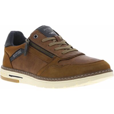 Mustang - Sneakers Mustang Cognac Et à Lacets Plats Et Zip - Cognac 40 - Publicité Mustang - Sneakers Mustang Cognac Et à Lacets Plats Et Zip - Cognac 40 - Publicité